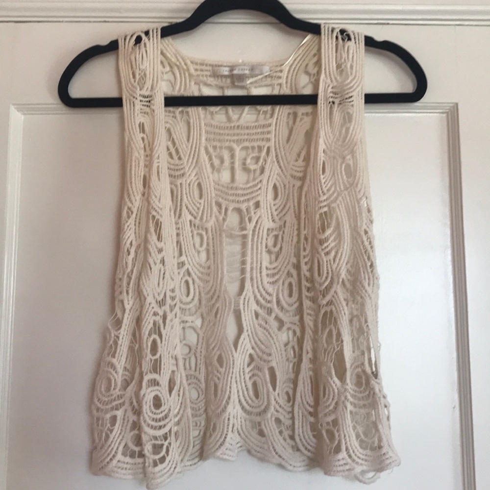 Lauren Conrad crochet cardigan